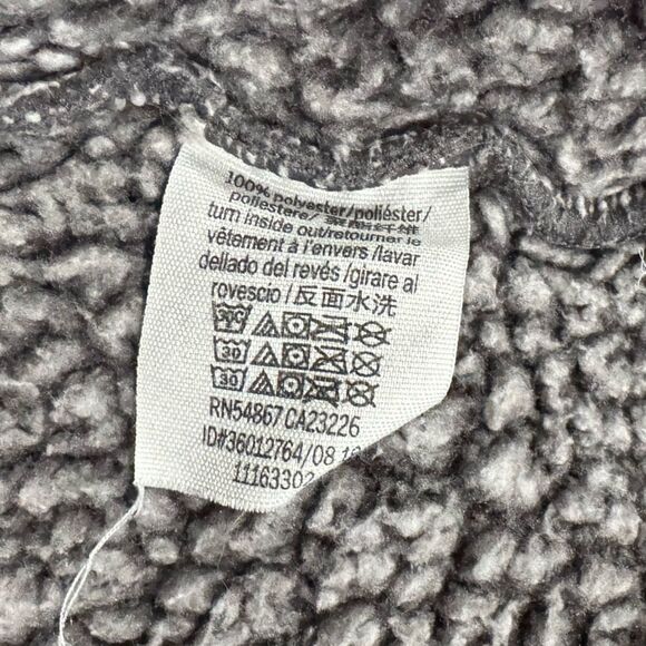 Victoria’s Secret PINK Grey Sherpa Open Front Hooded Sweater Women's XS/S - Picture 3 of 3